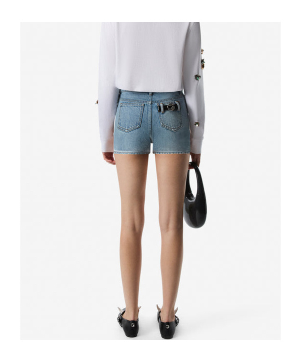 Coperni Disney X Crown Denim Short In Multicolor