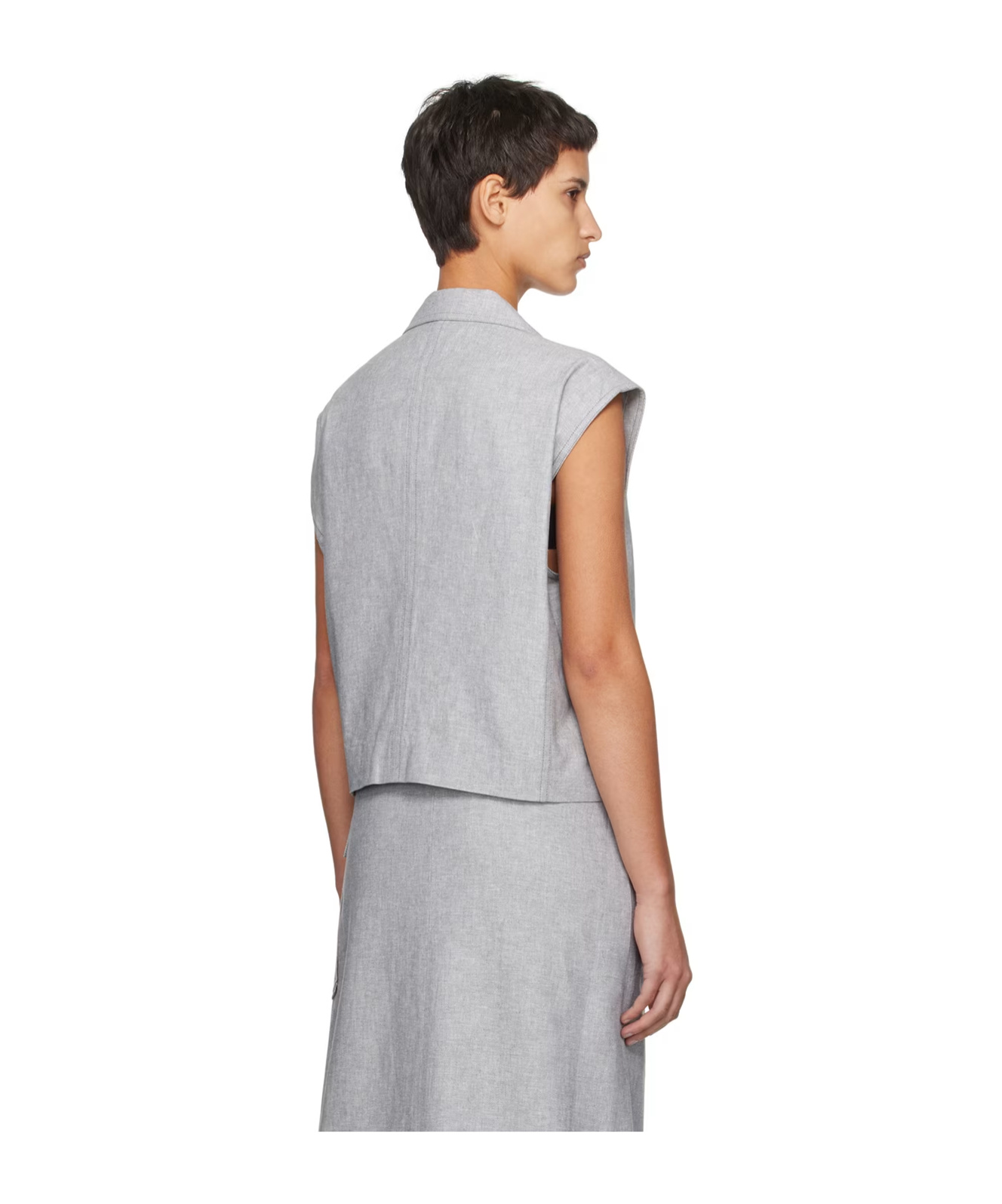 Remain Birger Christensen Asymmetrical Structure Vest In Gray