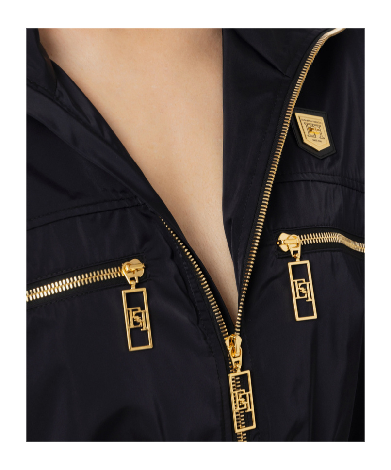 Elisabetta Franchi Long-sleeved Overalls In Black