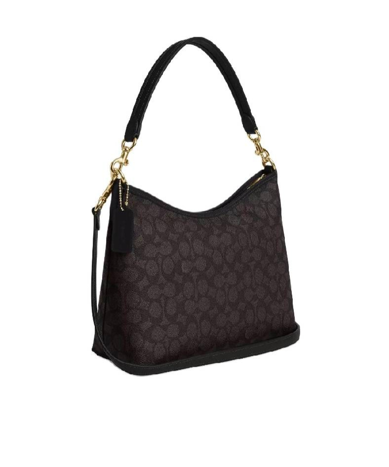 Coach Laurel Shoulder Bag In Signature Canvas In Black