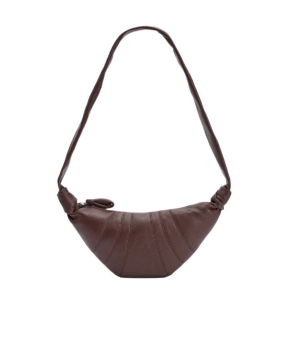 Lemaire Womens Dark Chocolate Croissant Medium Leather Cross-body Bag In Brown