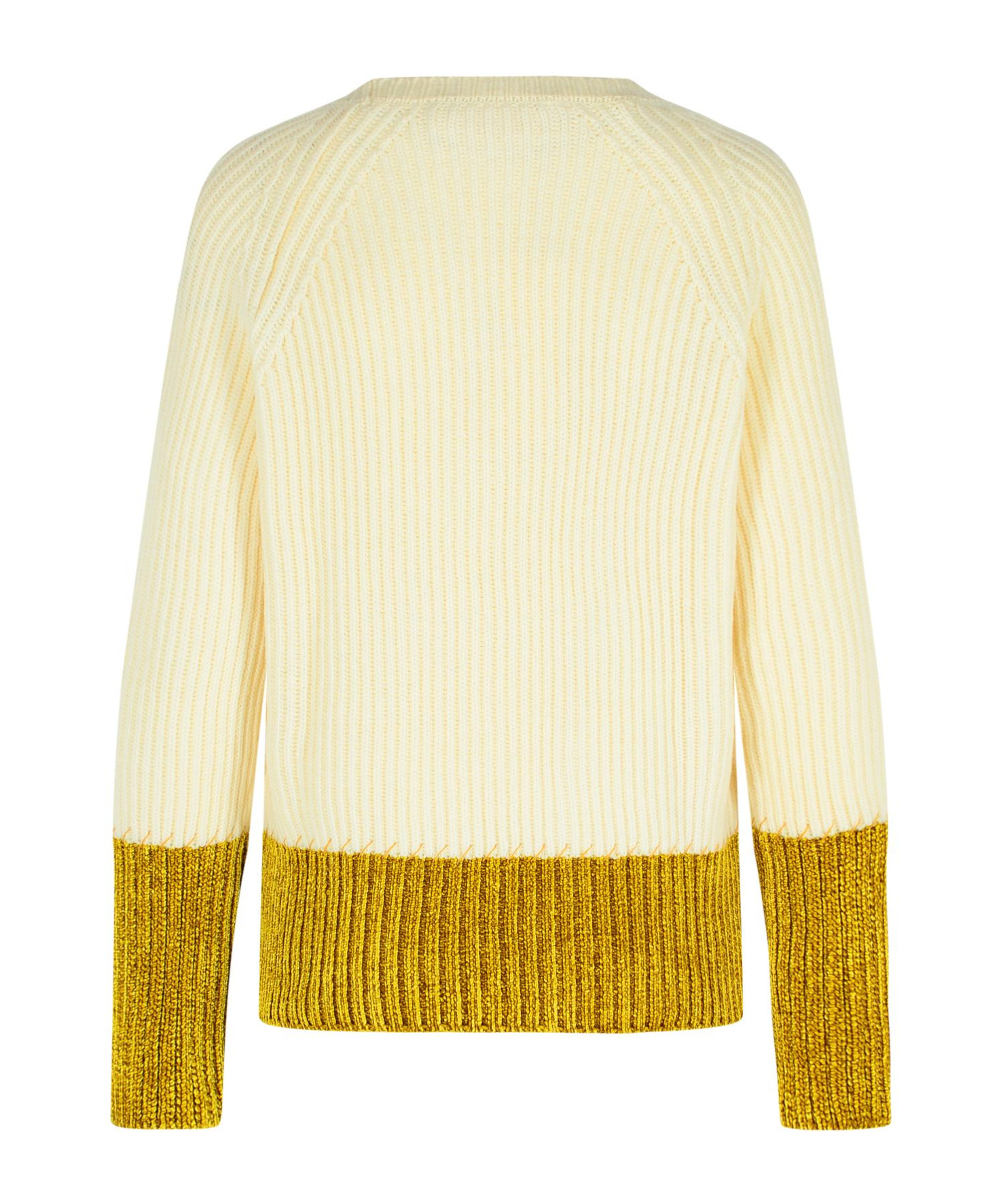 Marni Relaxed Fit Roundneck Knit Sweater With Ribbed Texture In Neutral