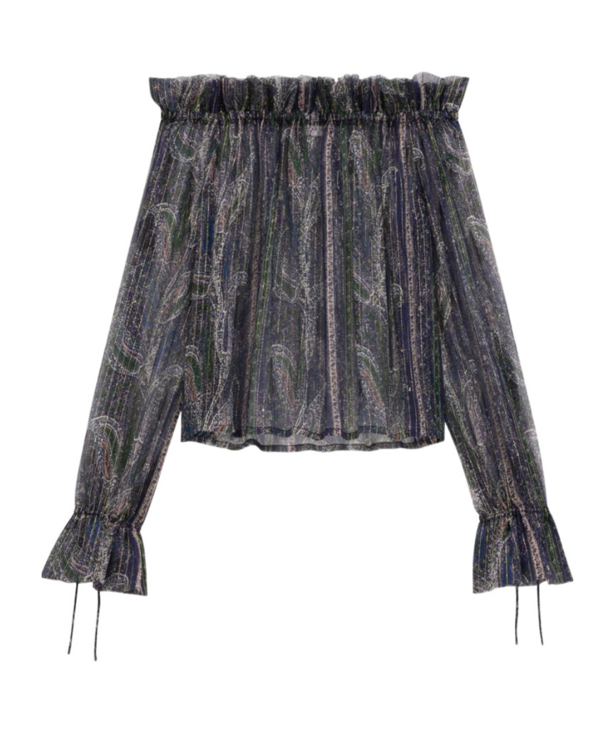 Saint Laurent Strapless Top In Black