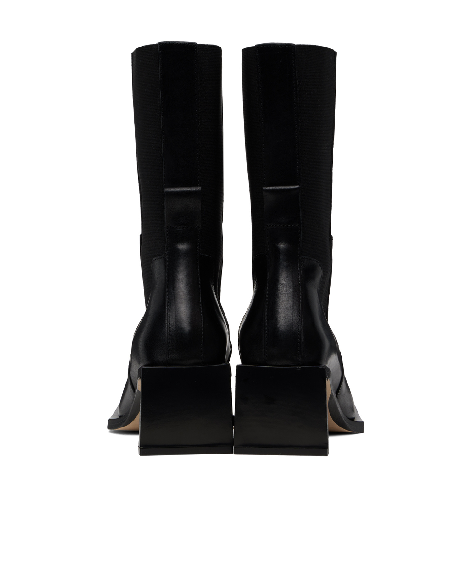 Shop Miista Minnie Short Square Toed Boots In Black