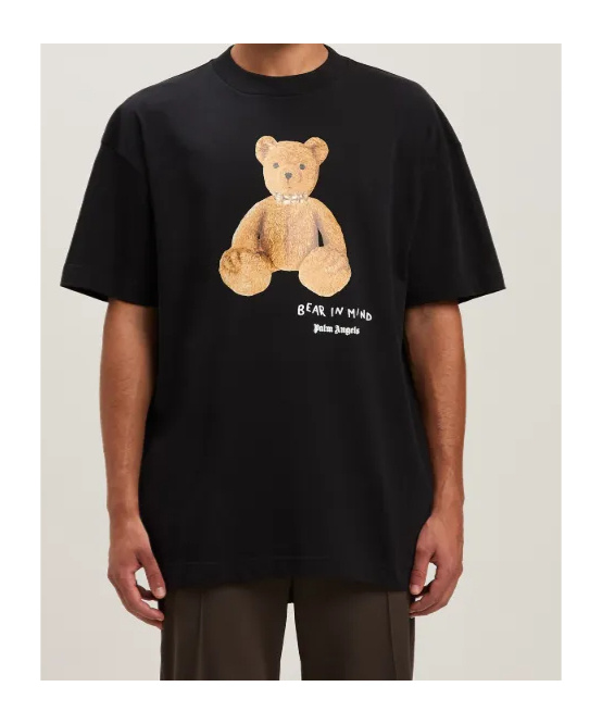 Palm Angels Bear In Mind Reg Tee In Black
