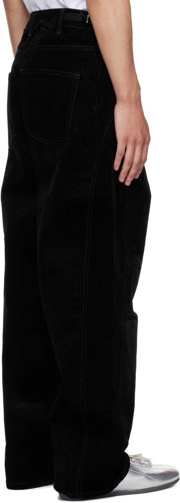 Andersson Bell Crossover Carpenter Wide-leg Track Pants In Black