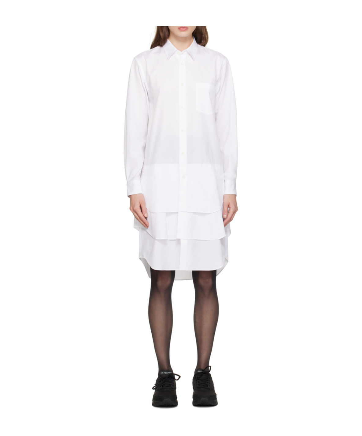 COMME DES GARÇONS LAYERED-EFFECT COTTON SHIRTDRESS 