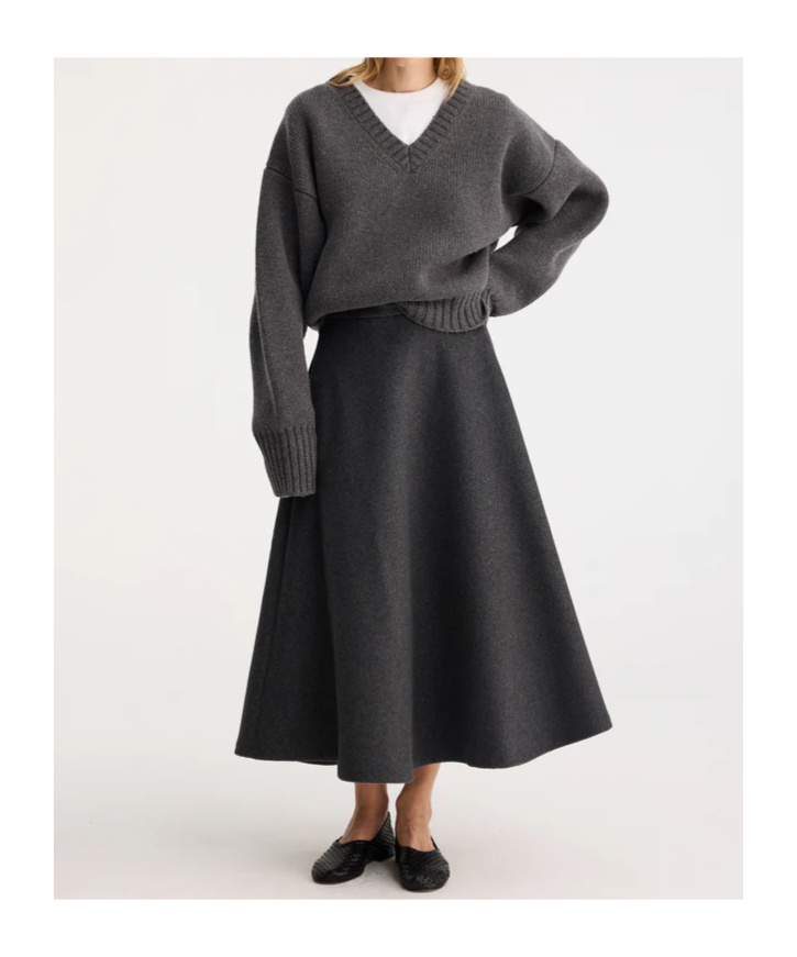 Rohe A-line Midi Skirt In Black