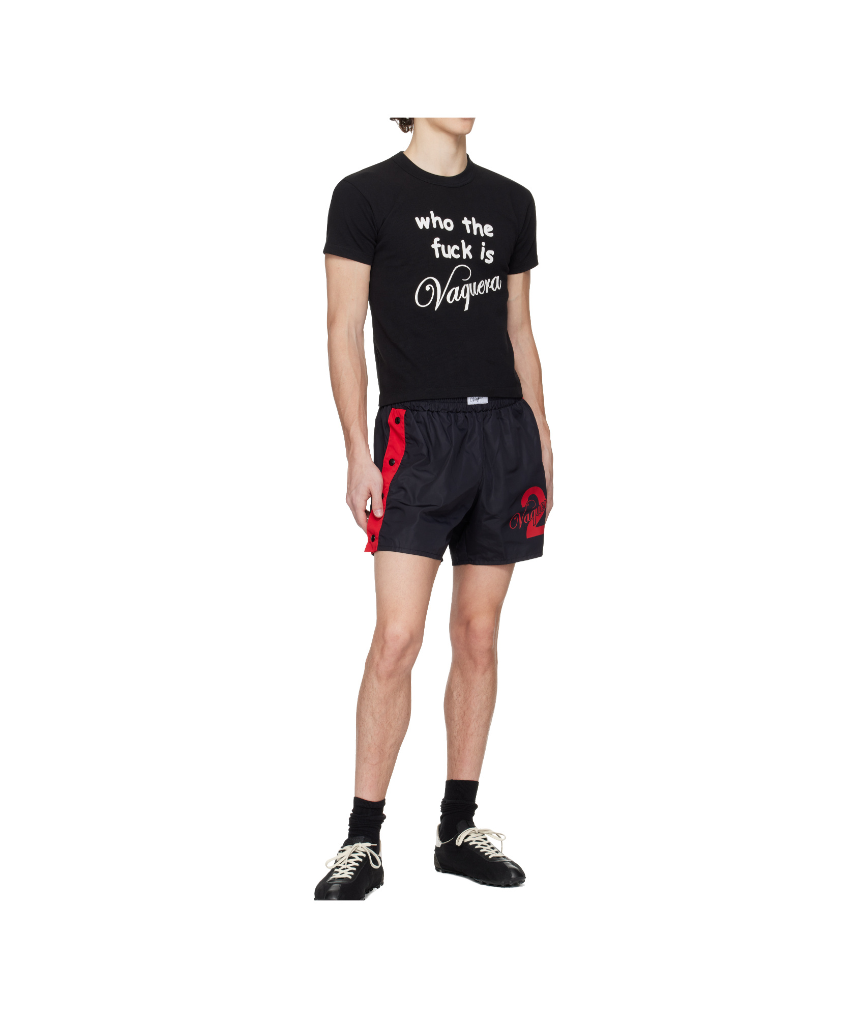 Vaquera Womens Snap Shorts Woven Black