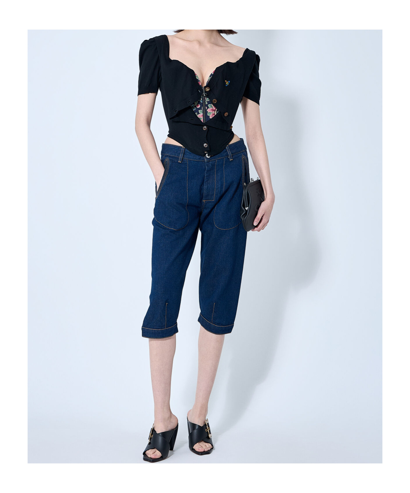 Vivienne Westwood Knee-length Denim Shorts In Pink