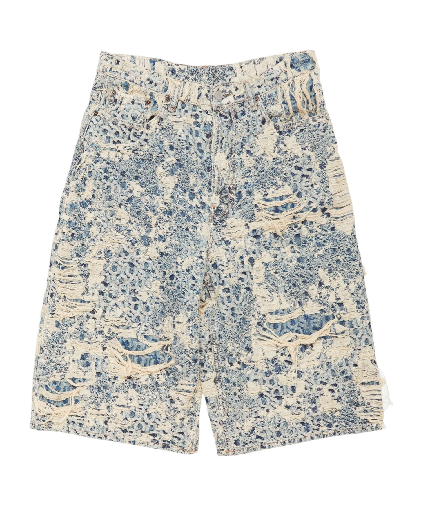 Acne Studios Loose Fit Denim Shorts In Multi