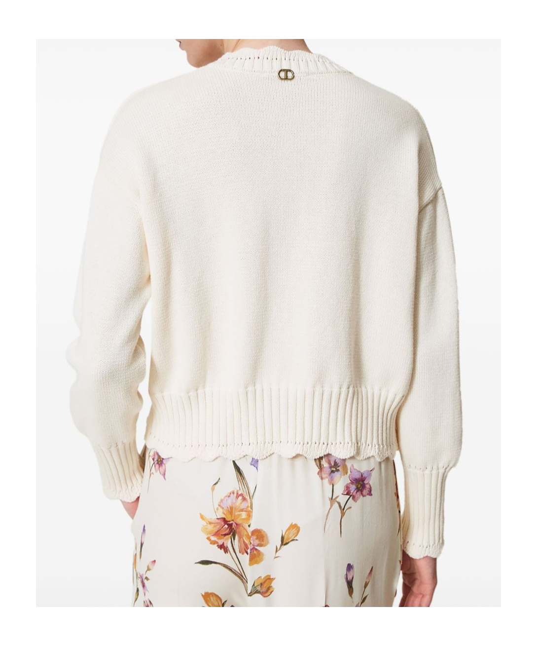 TWINSET SCALLOP-EDGE SWEATER