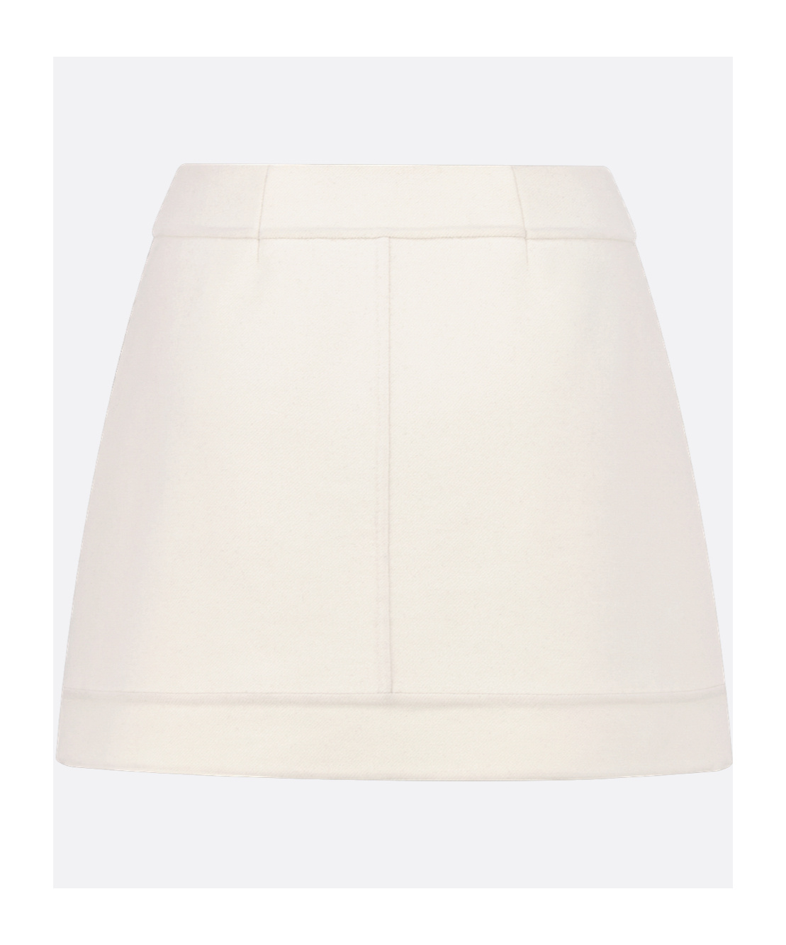 Dior Wrap Wool Miniskirt In White