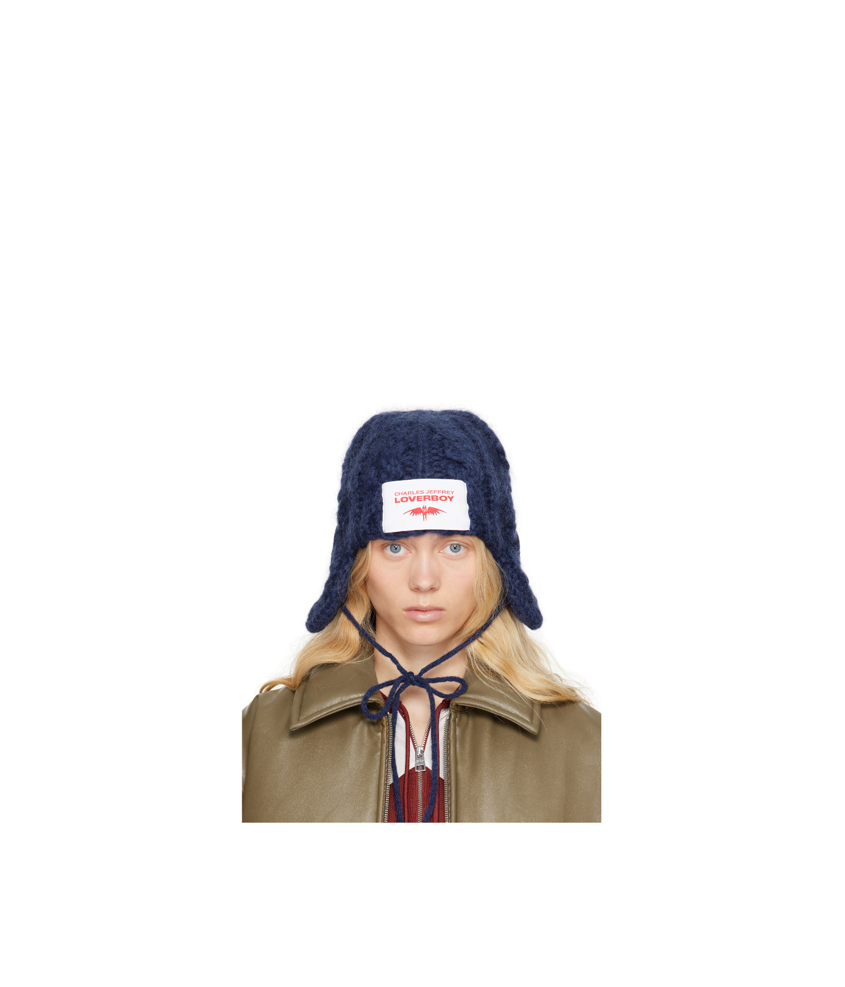 Charles Jeffrrey Loverboy Chunky Aviator Beanie In Blue
