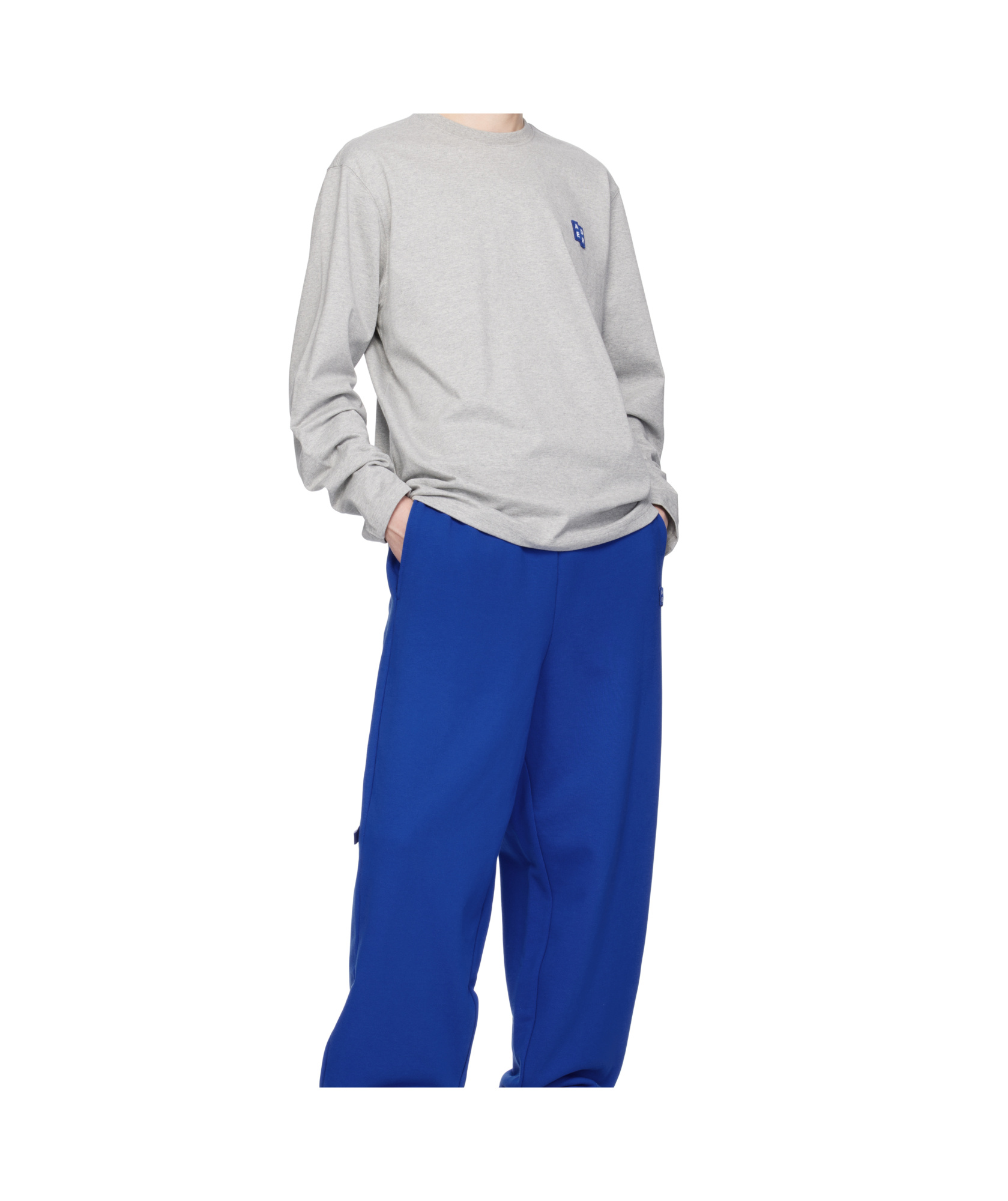 Ader Error Trs Tag Long-sleeved T-shirt In Grey
