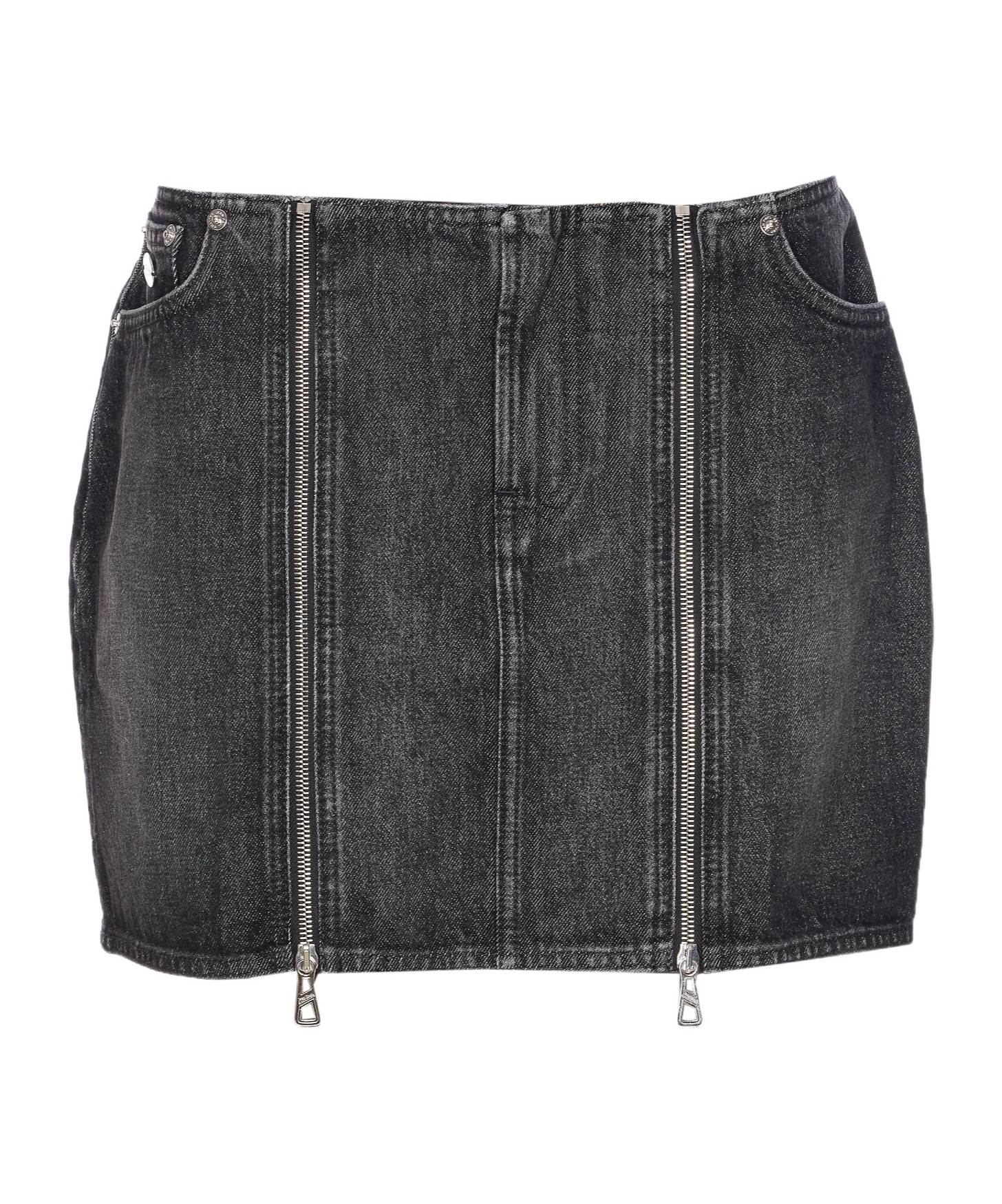 Jean Paul Gaultier Mini Skirt With Pockets And Belt Loops In Black