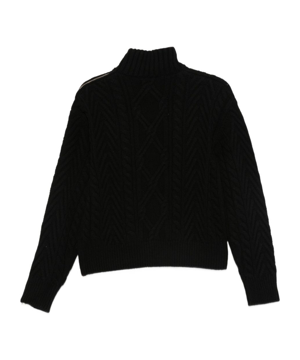 Semicouture Zip-detail Sweater In Black