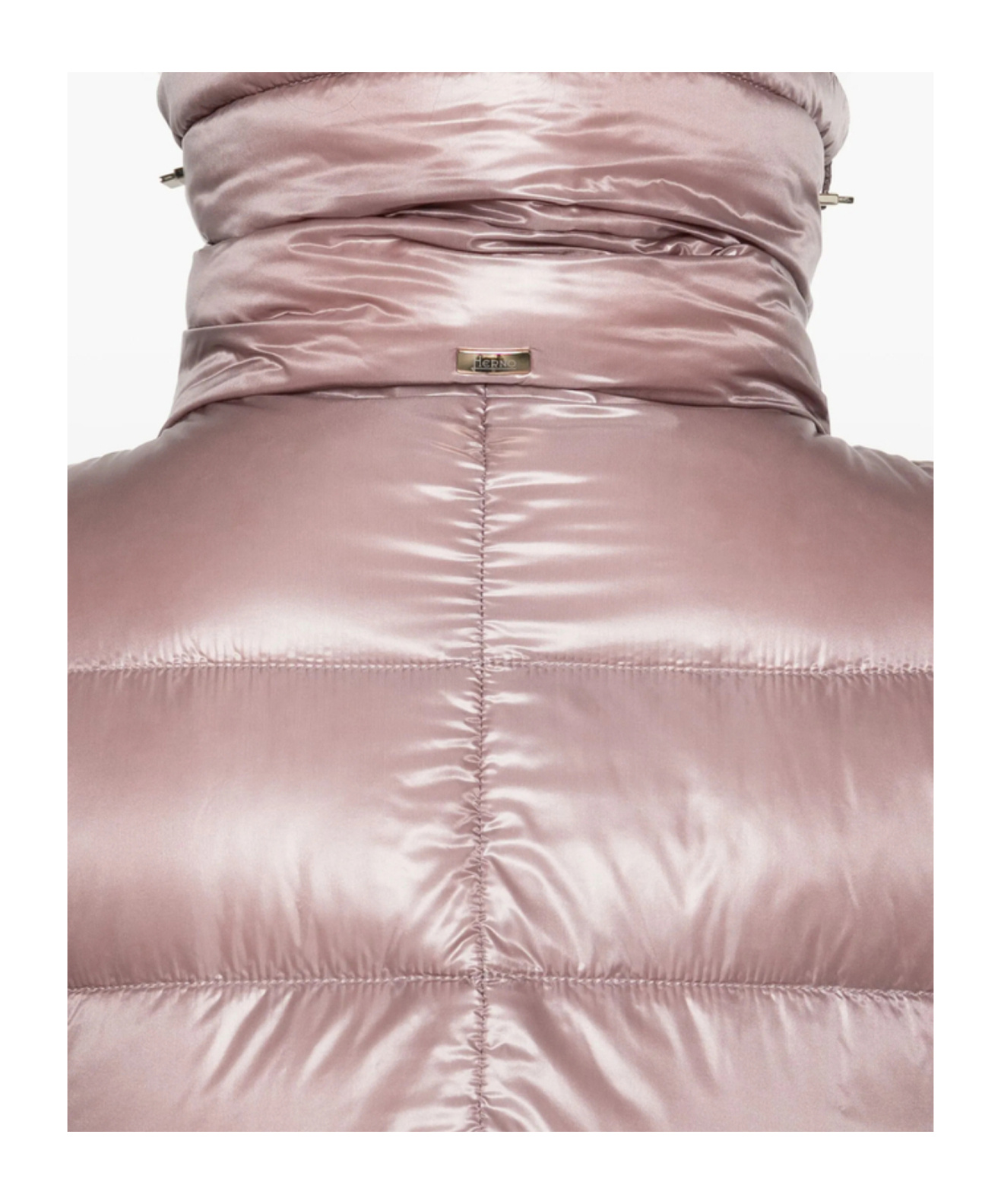 Herno Zippered Quilted Down Jacket In Pink