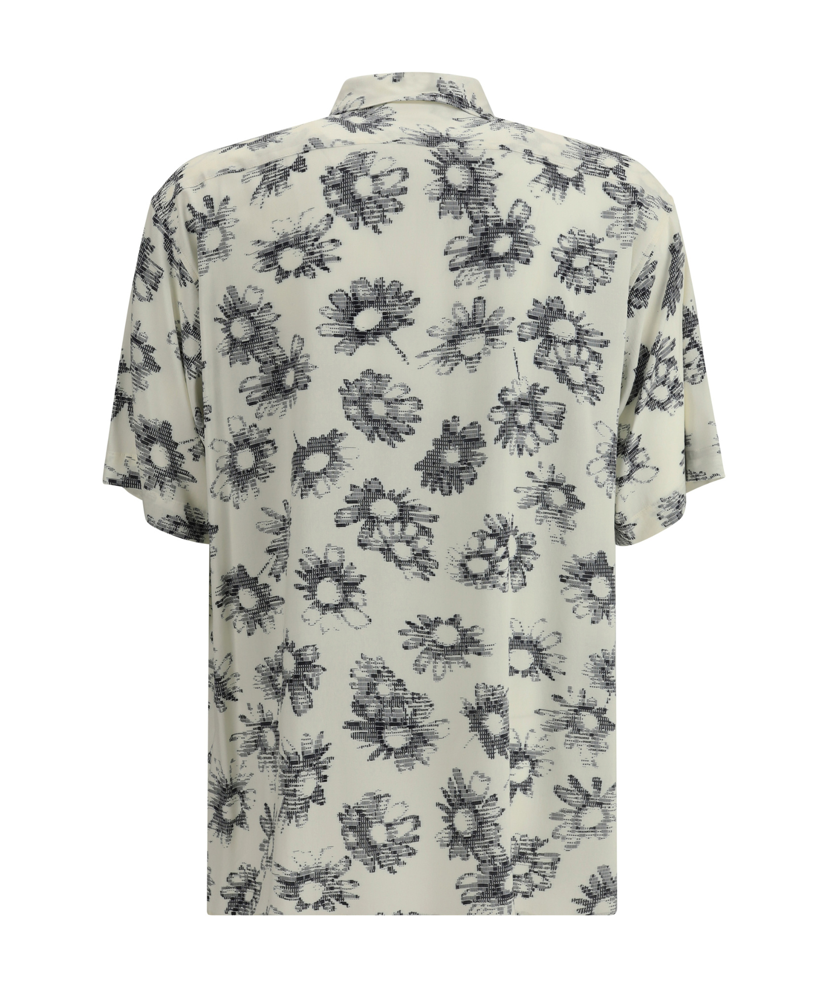 Magliano Matrix Print Viscose Bowling Shirt In Gray