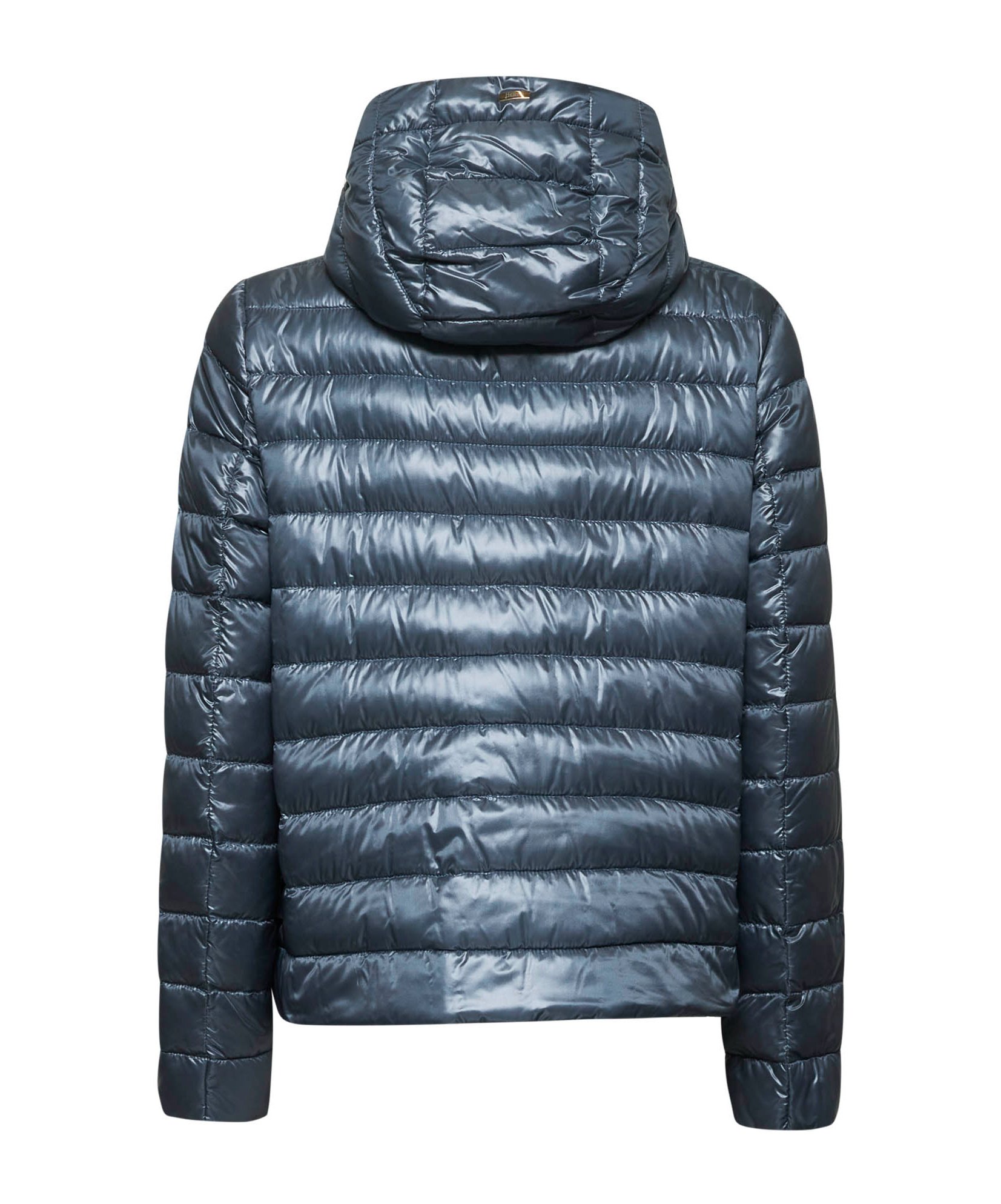 Herno Quilted Hooded Drawstring Puffer Jacket In Blue