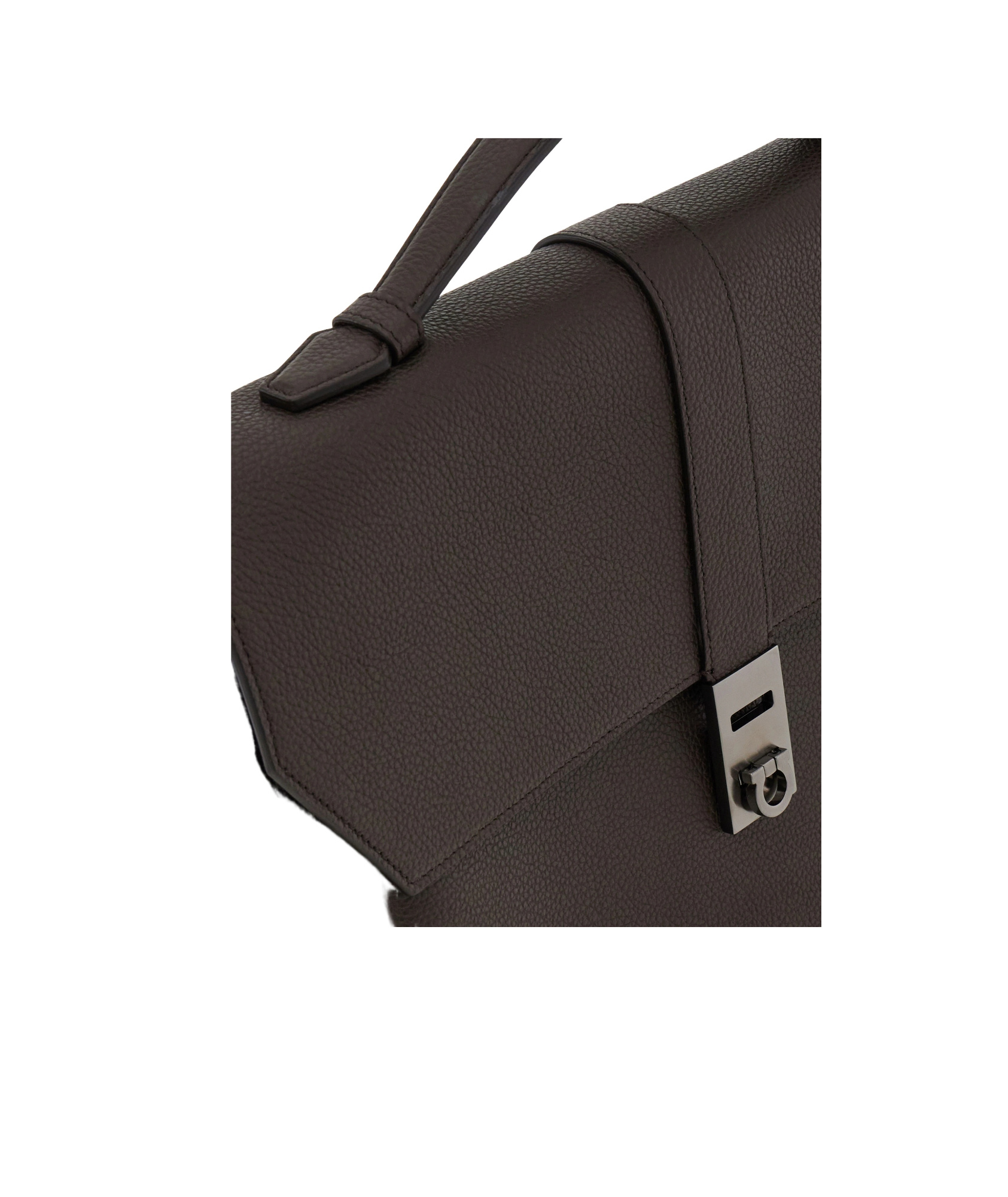 Ferragamo Hug Briefcase In Brown