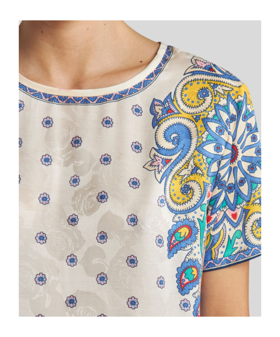 Etro All-over Print T-shirt In White