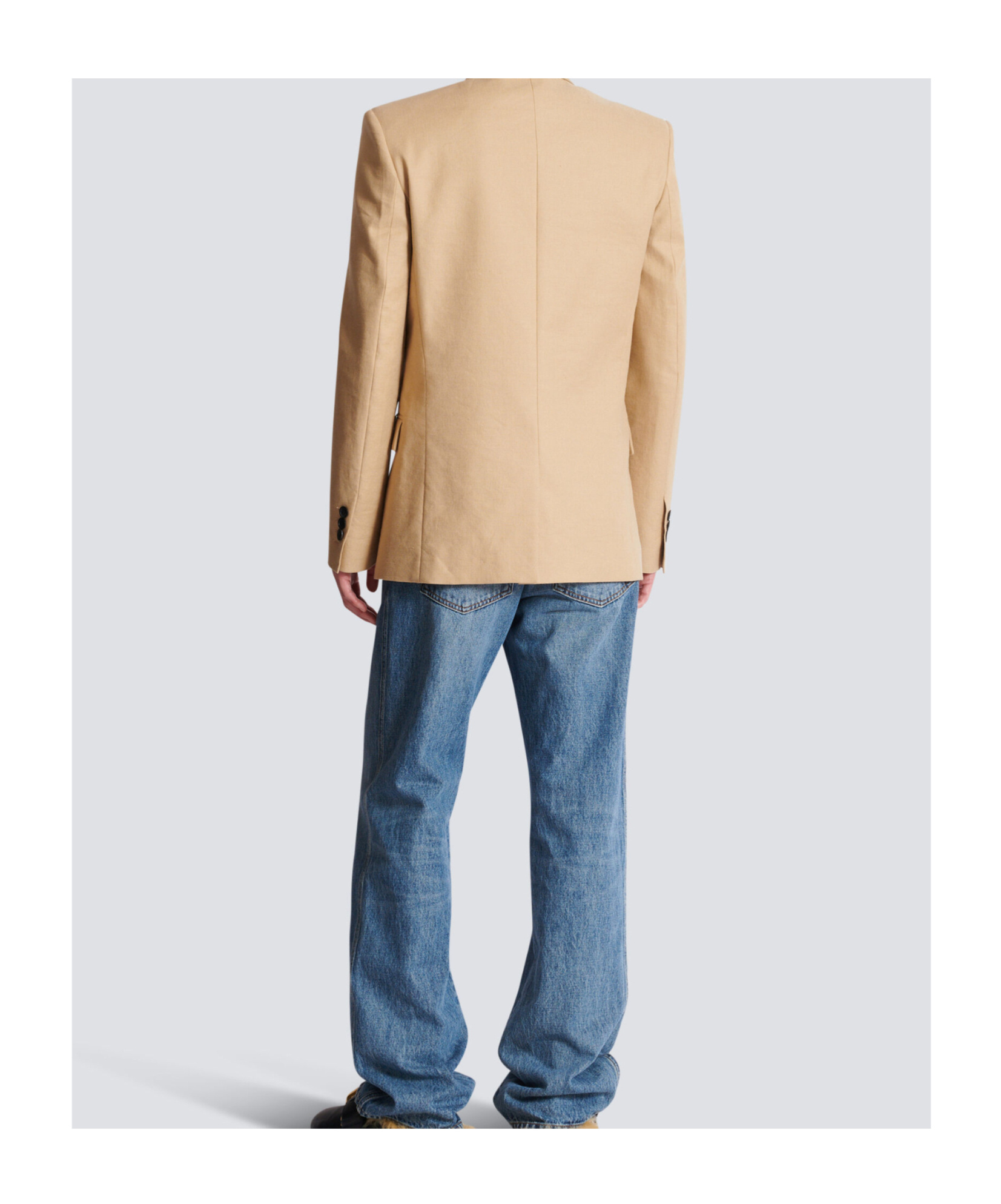 Balmain Canvas 2-button Jacket In Animal Print