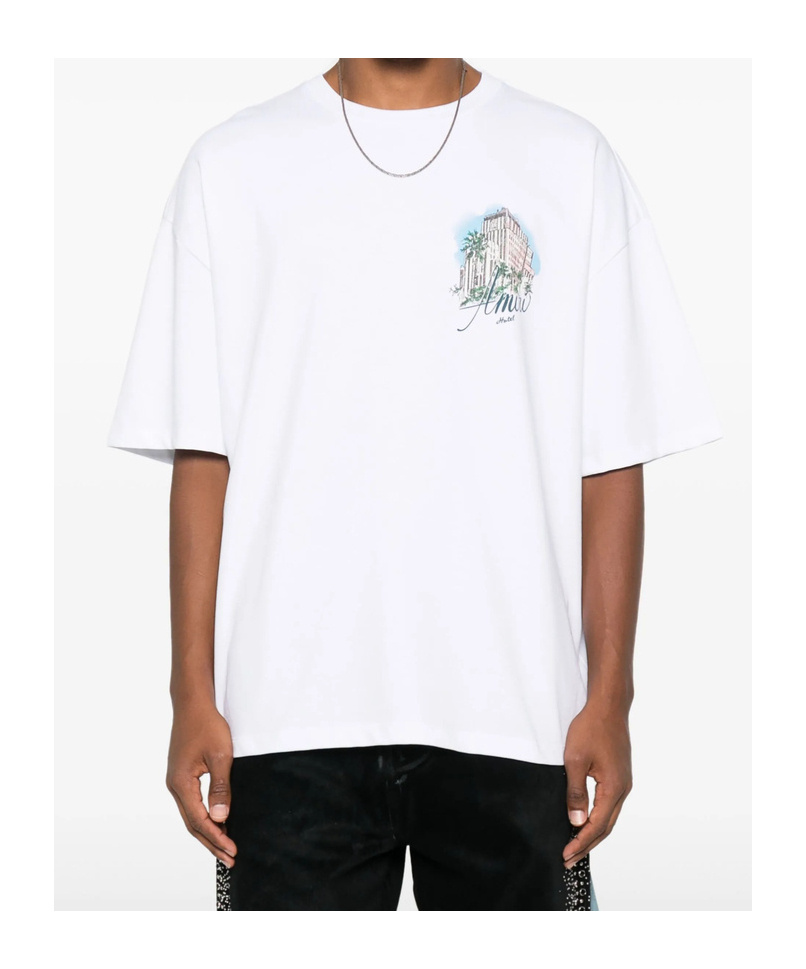 Amiri Graphic-print Drawstring T-shirt In White