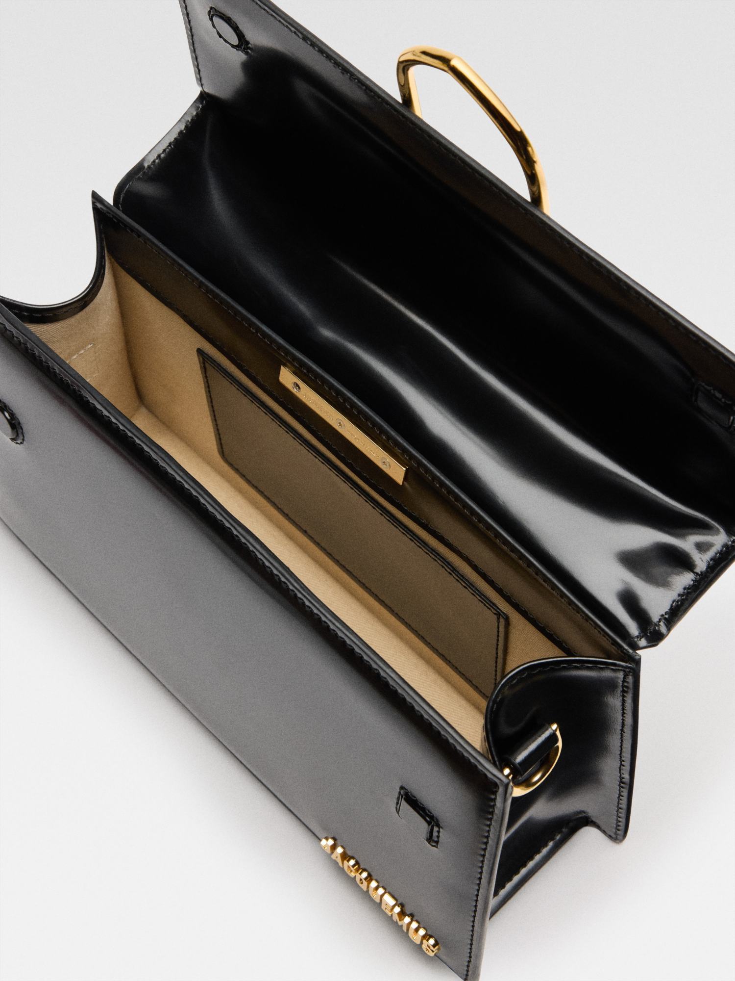 Jacquemus Cross-body Metal Flap Bag In Black