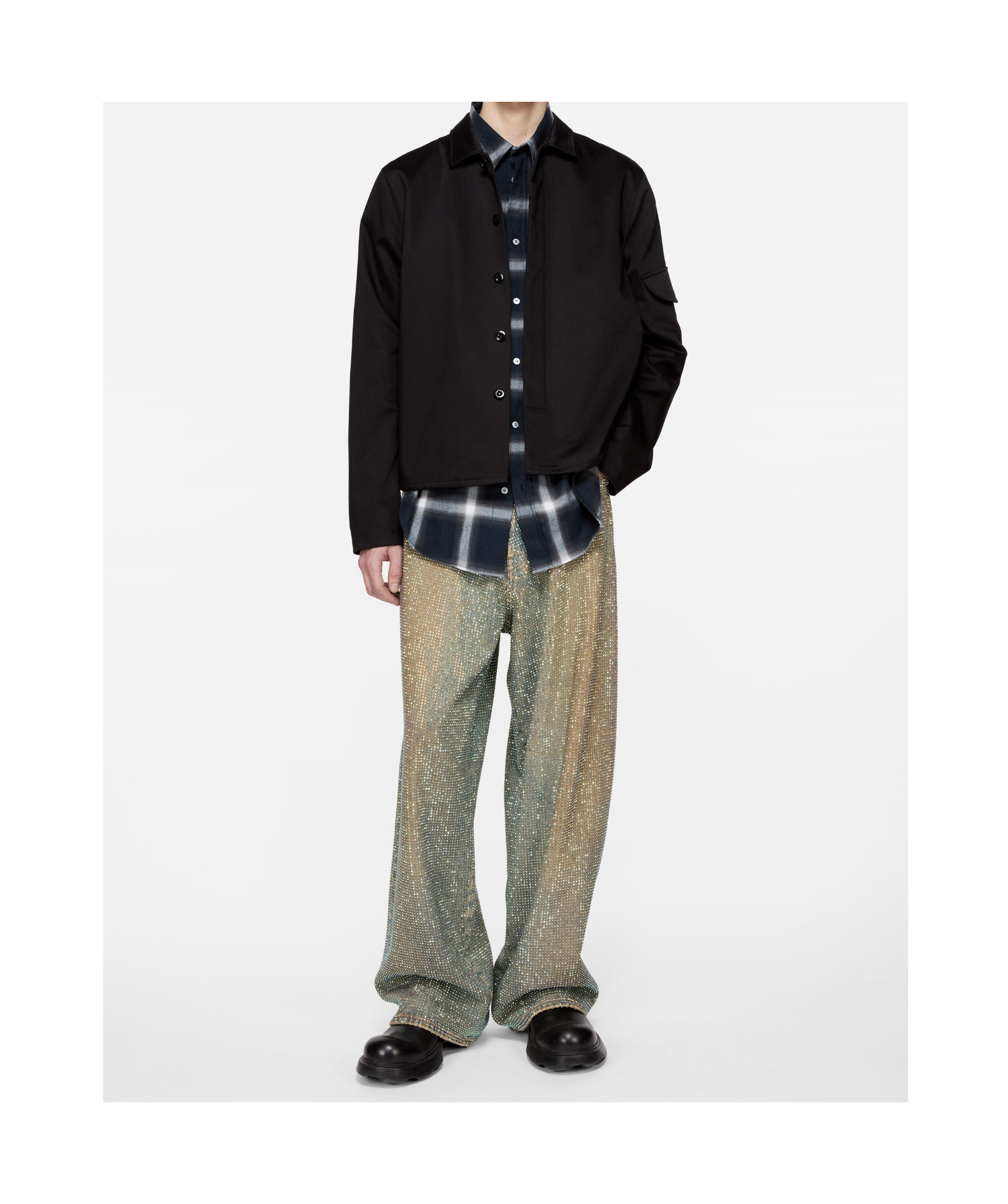 Acne Studios Button-fastening Jacket In Black