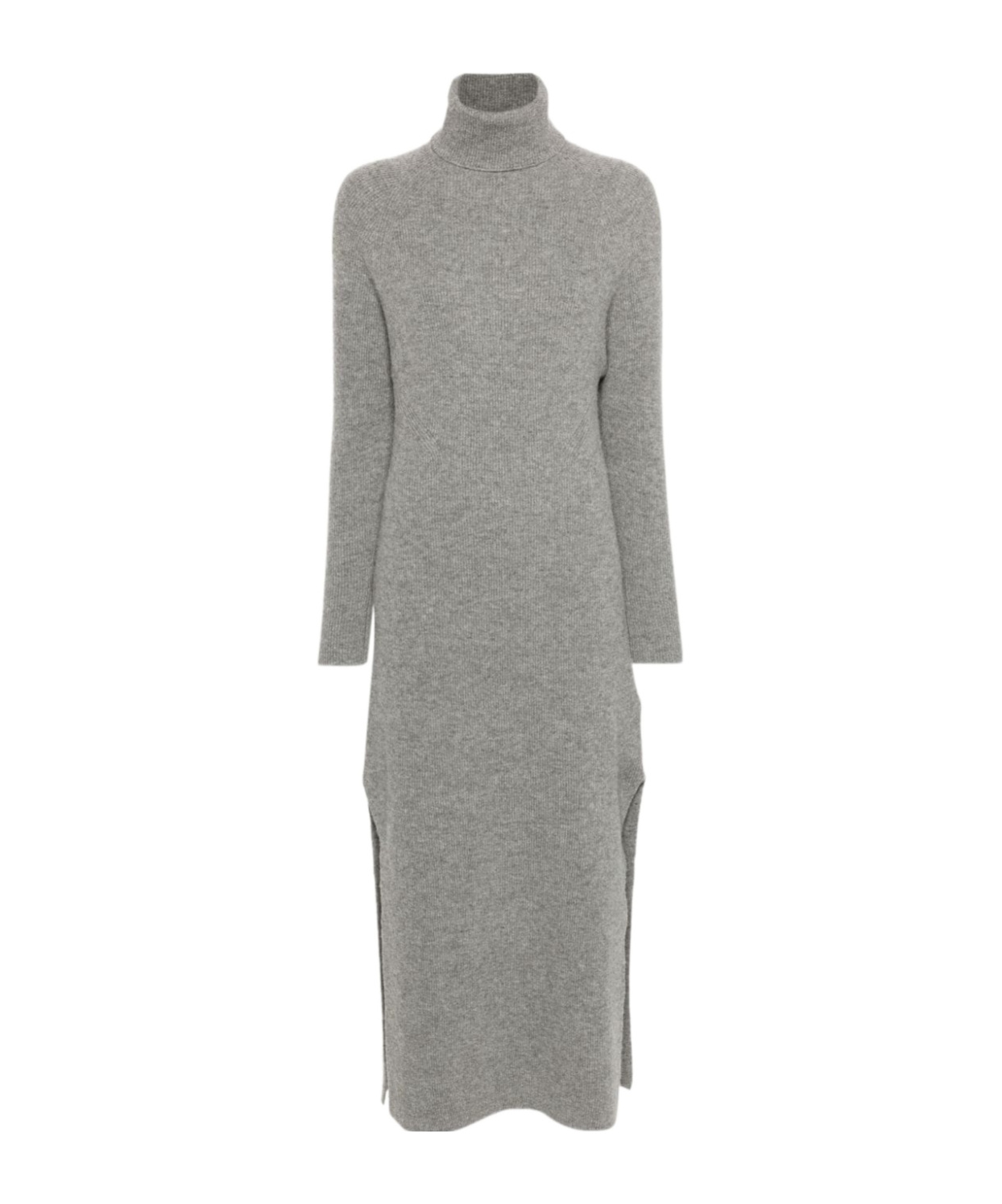 Golden Goose Ribbed-knit Knitted Dress In Gray