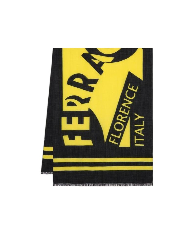 Ferragamo Maxi-logo Stole In Black