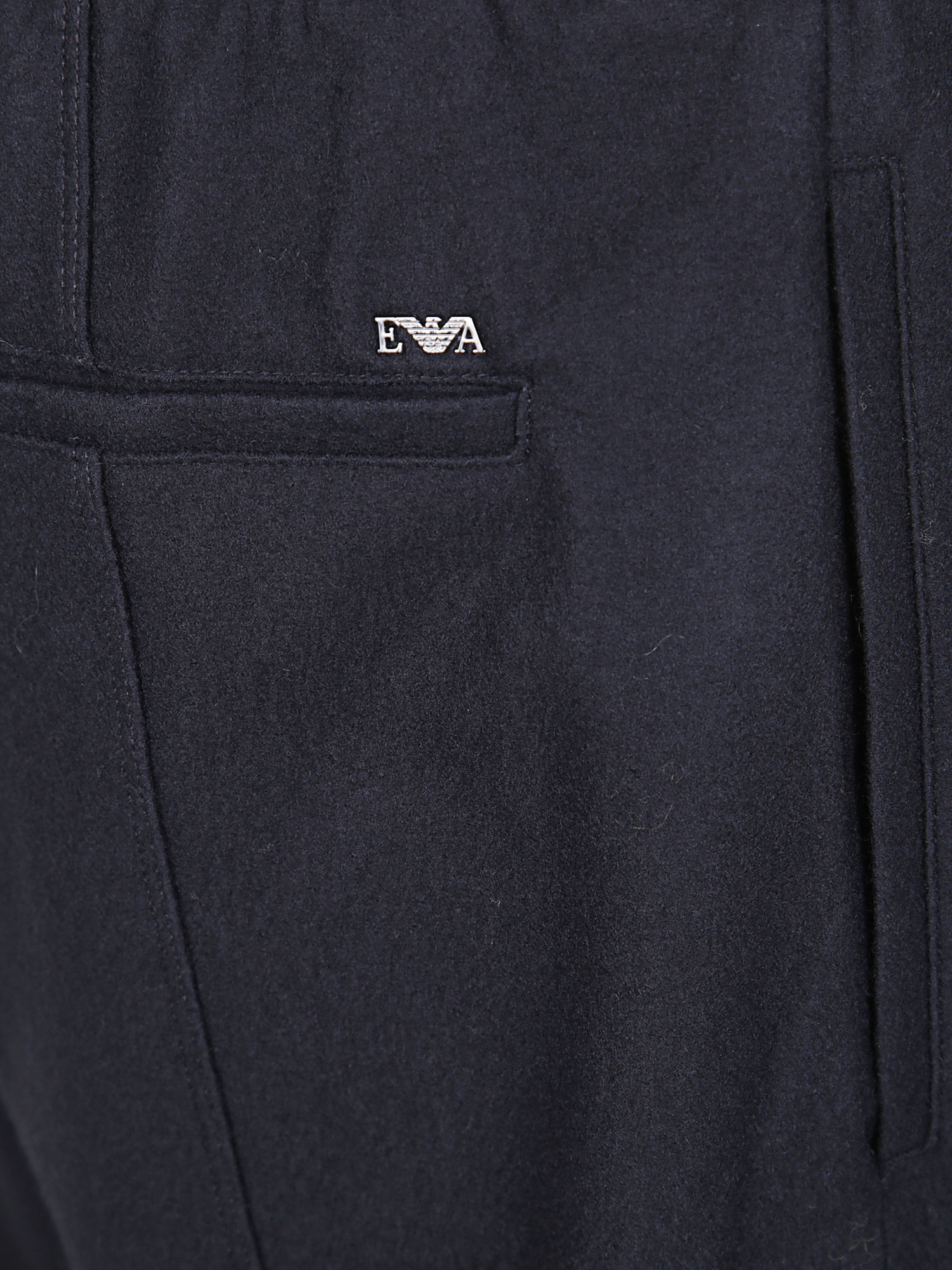 Emporio Armani Drawstring Chino Trousers With Elastic Waistband In Black