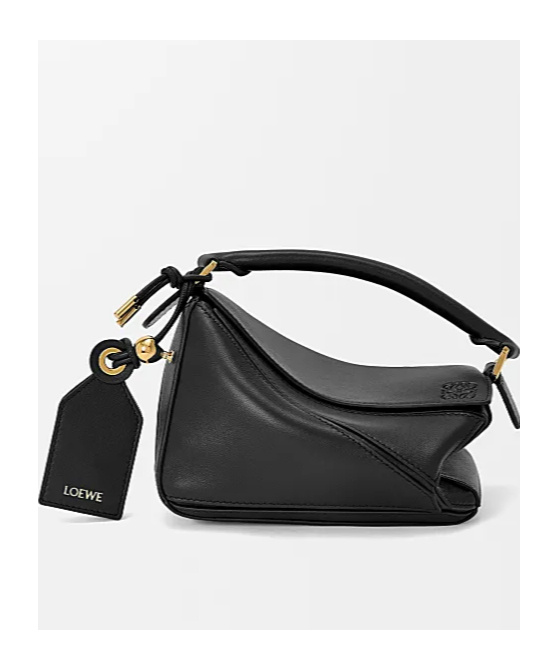 Loewe Mini Featherlight Puzzle Bag In Nappa Lambskin In Black