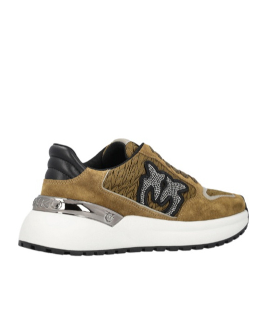 Pinko Gem 07 Lace-up Sneakers In Brown