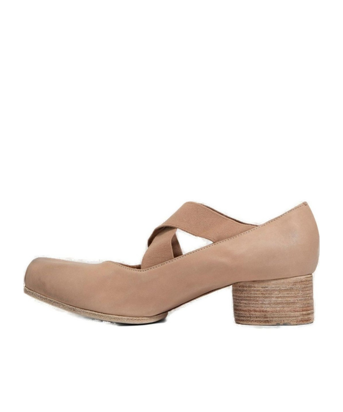 Uma Wang 40mm Square Toe Ballet Flats In Nude