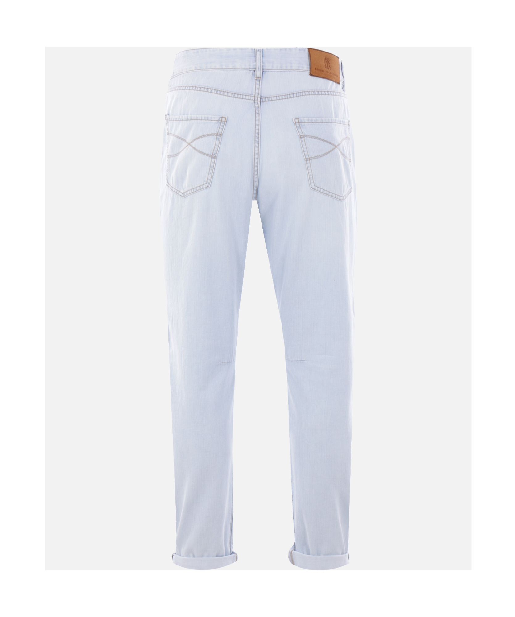 Brunello Cucinelli Belt-loop Jeans In White