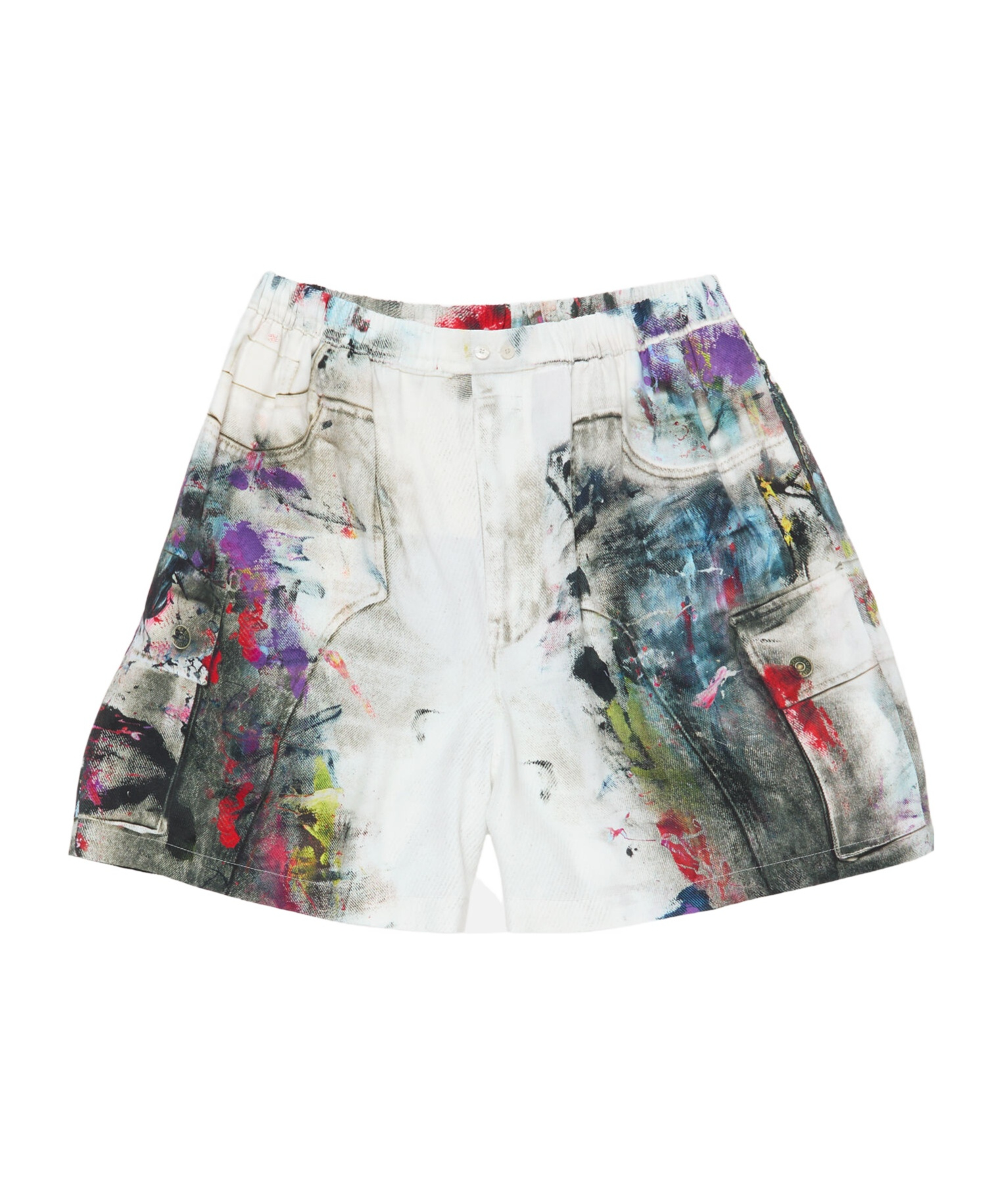 Acne Studios Fluid Printed Bermudas In White