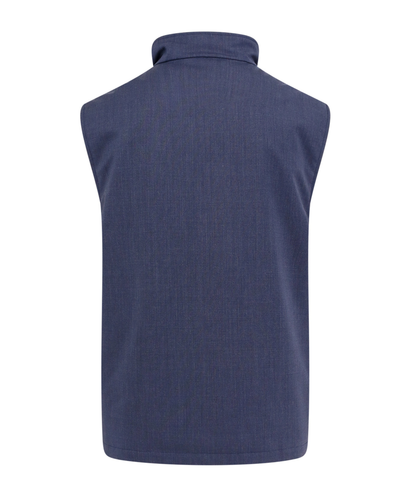 Brunello Cucinelli Zip-up Wool Padded Vest In Blue