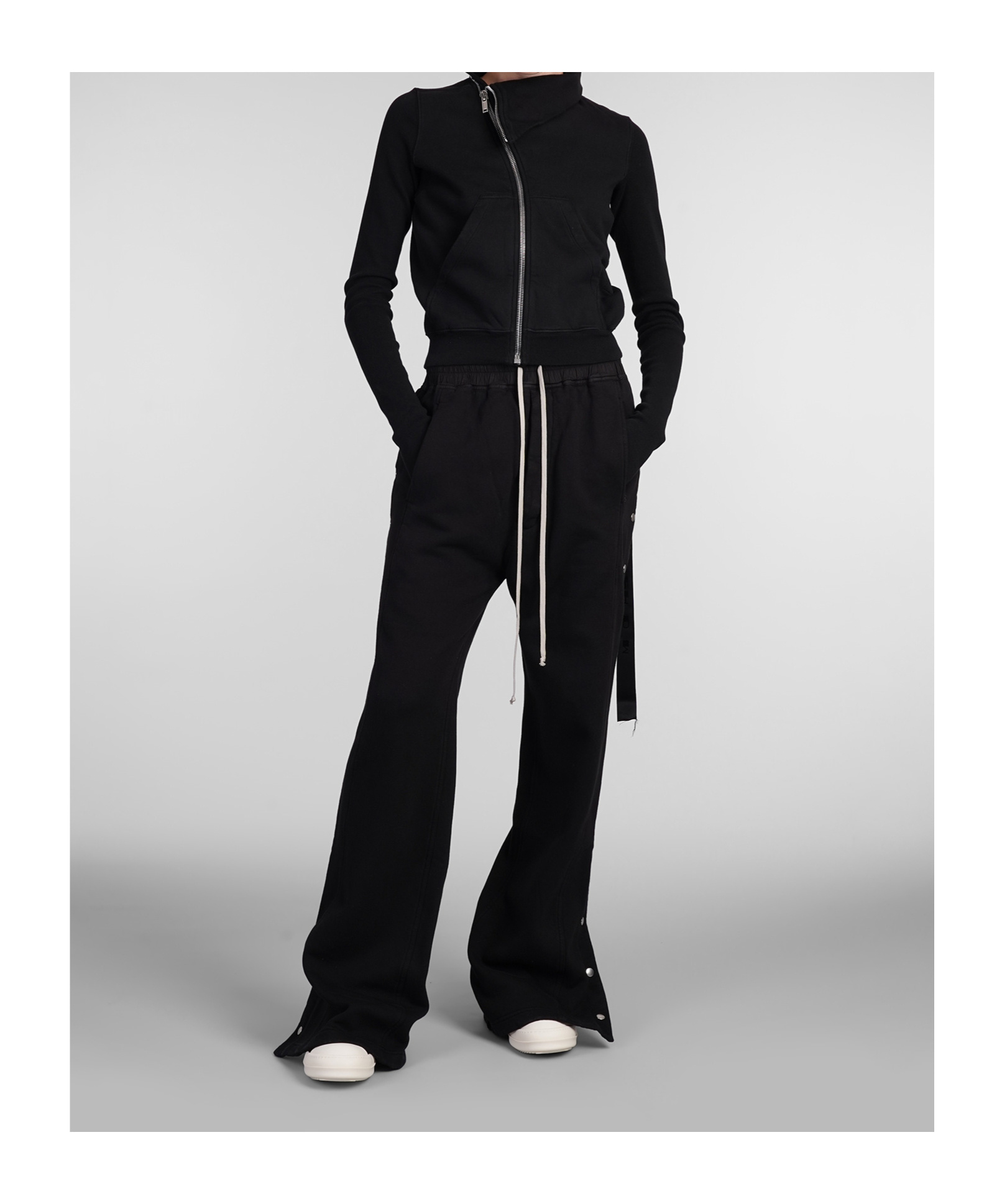 Rick Owens Drkshdw Pusher Organic Cotton Track Pants In Black