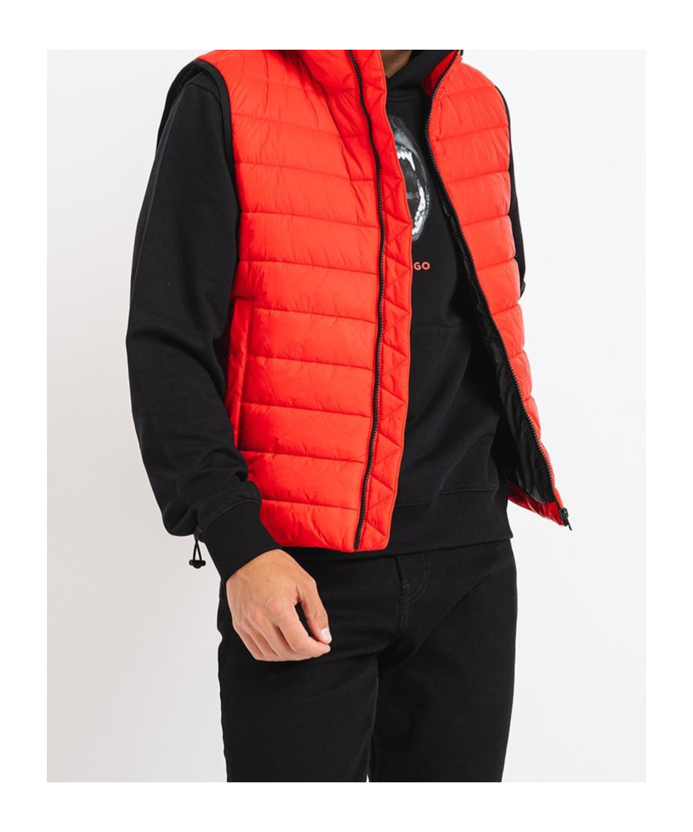 Shop Hugo Boss Zippered Vest In Black