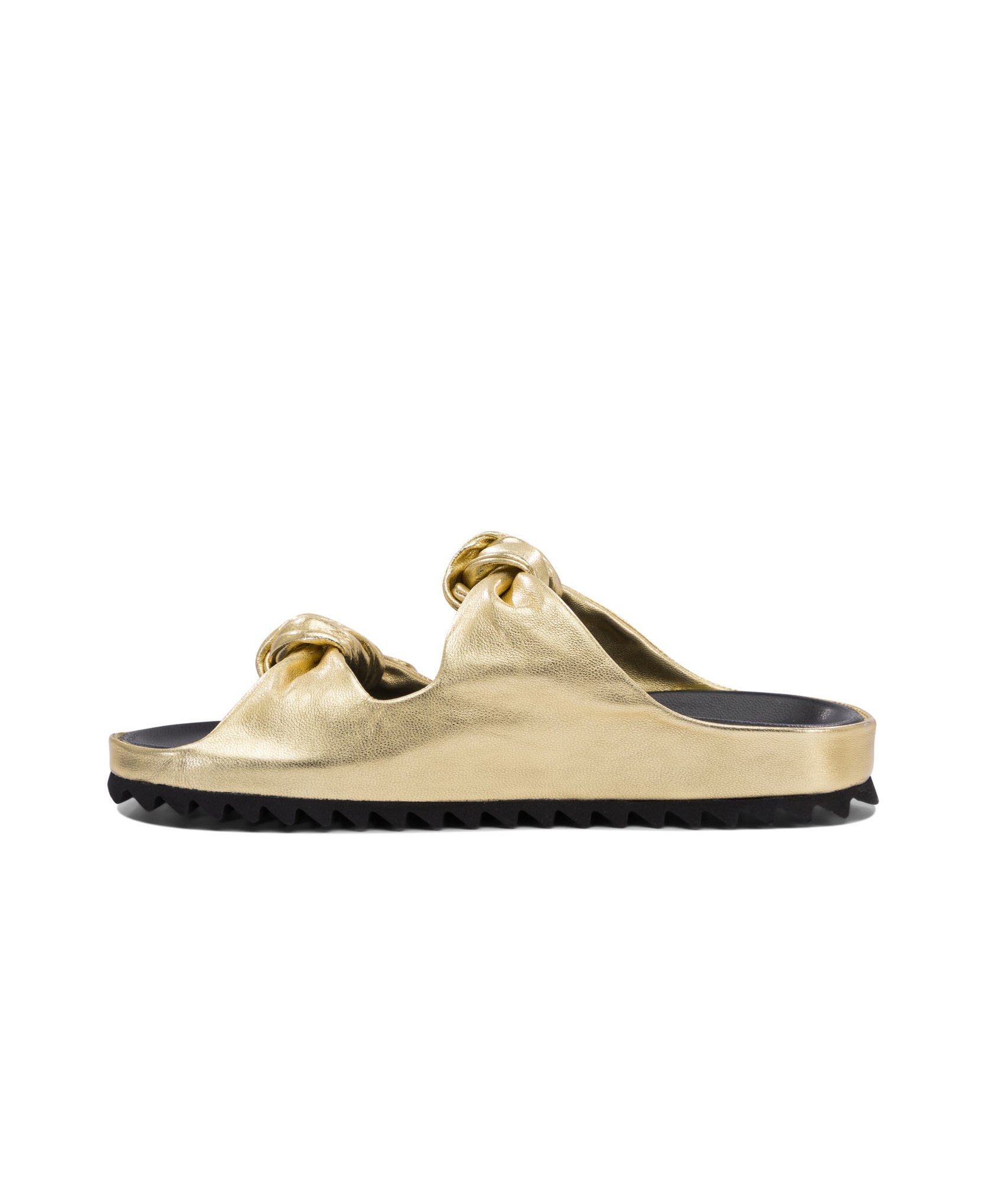 Officine Creative Knotted Double-strap Sandals In Nude