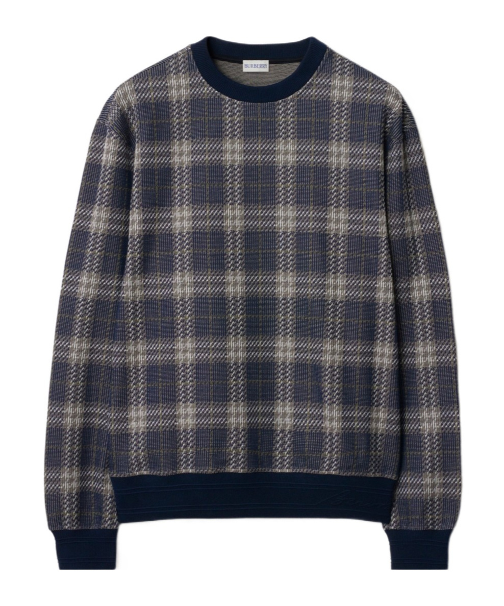 Burberry Men's Embroidered Stretch Cotton Blend Sweatshirt In Black