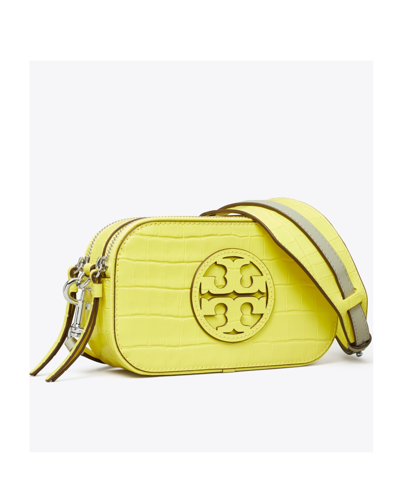 Shop Tory Burch Mini Miller Crossbody Bag In Yellow