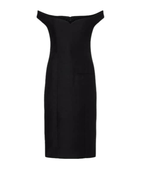 Calvin Klein Bonny Wool And Linen-blend Midi Dress In Black