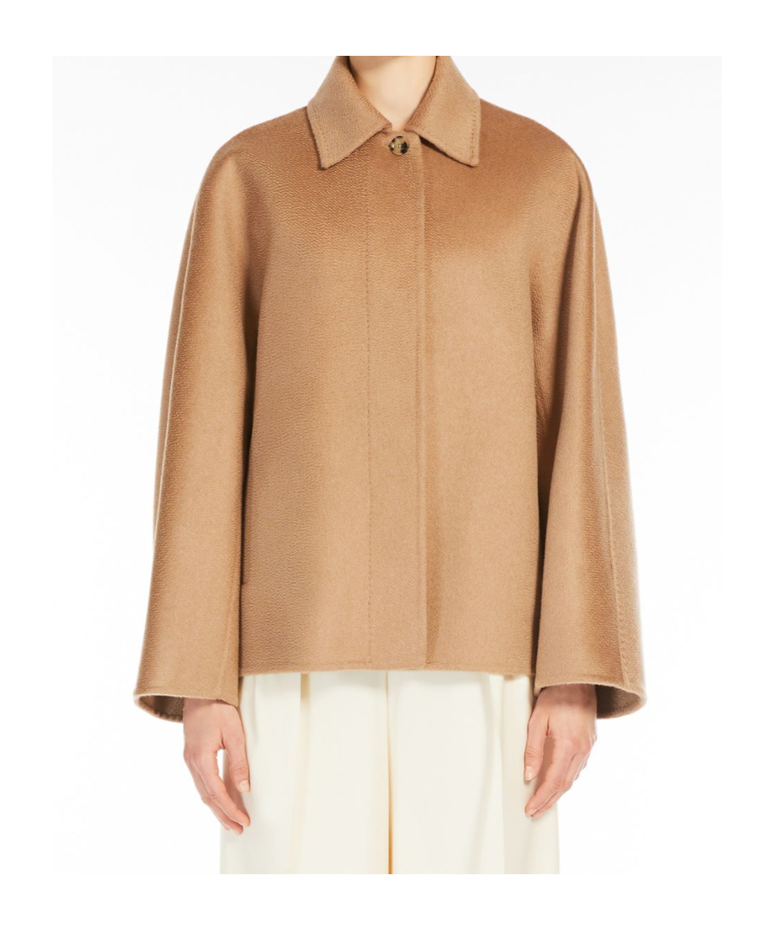 Max Mara Midas Short Coat Camel In Nude