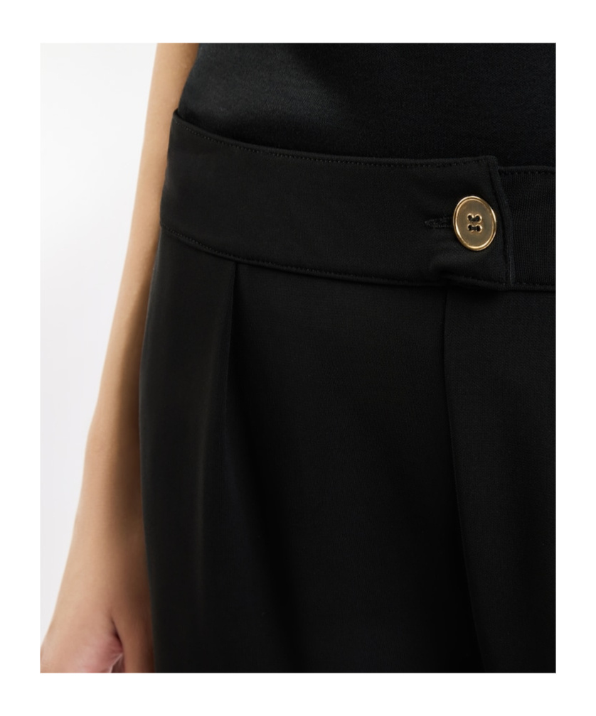 Fay Button Casual Pants In Black