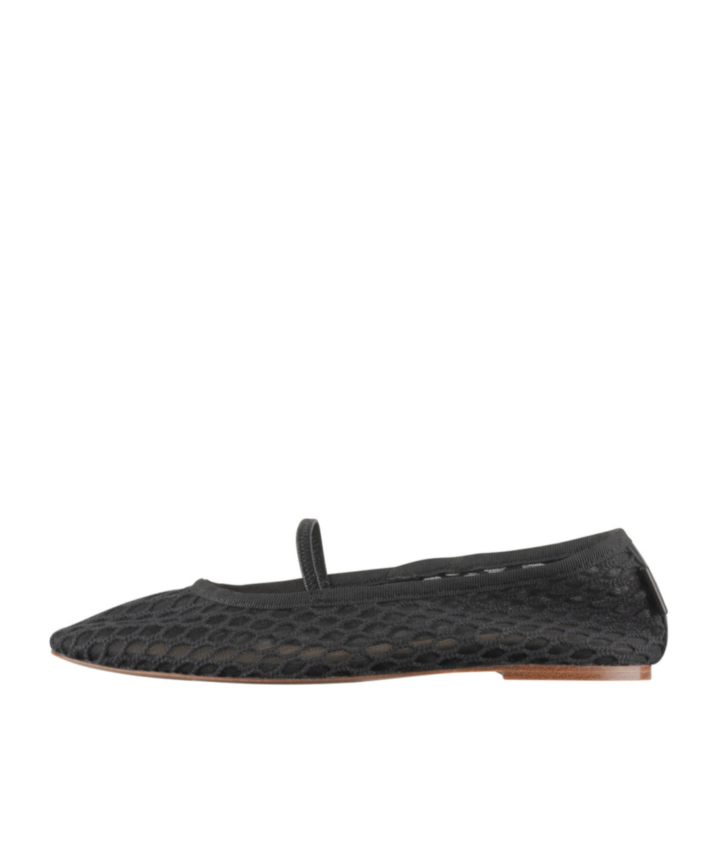 Apc Embroidered Ballerina Shoes In Black