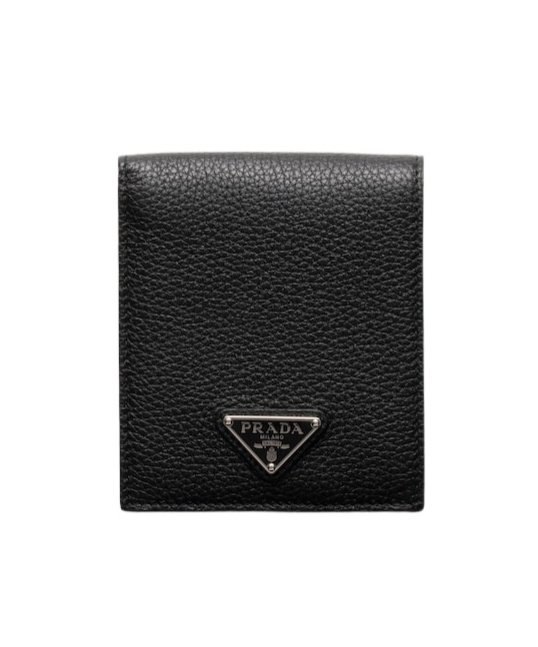 Prada Mens Black Re-nylon Recycled-nylon And Leather Wallet In Black