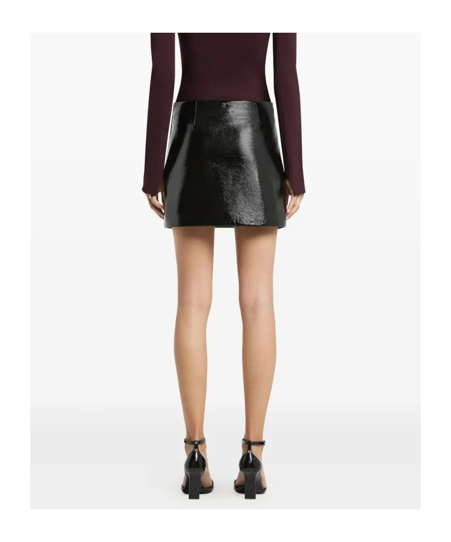 Courrèges Side Zipper Skirt In Black